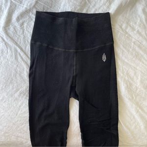 Free People Black Ribbed Leggings